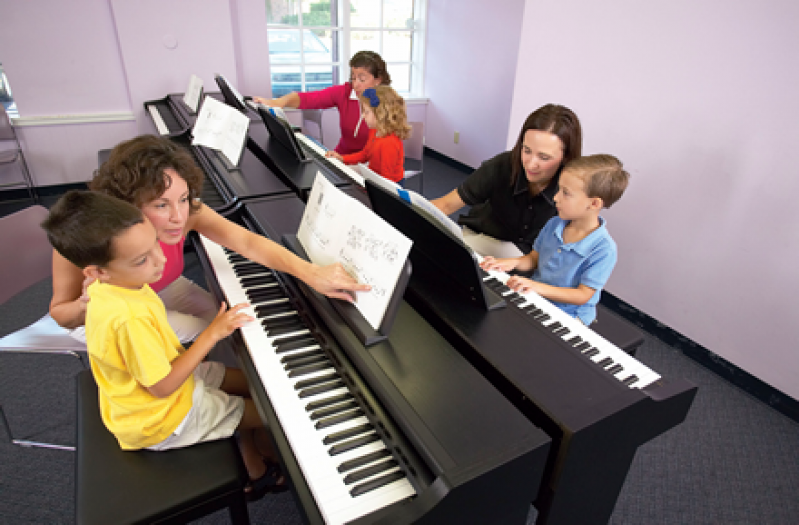 Aulas de teclado e piano